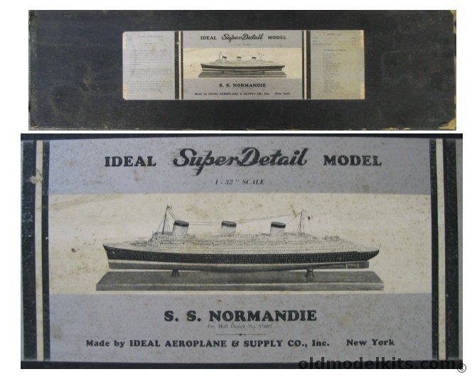 Ideal Aeroplane & Supply 1/380 S.S. Normandie Super Detail Model 32 plastic model kit